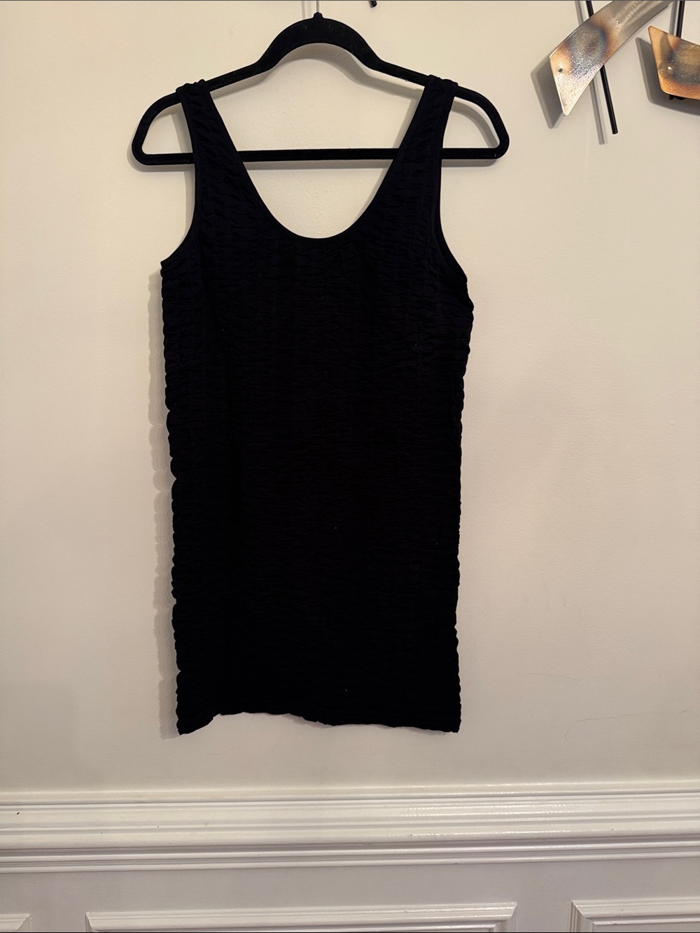Atmosphere Black Textured Tank Dress